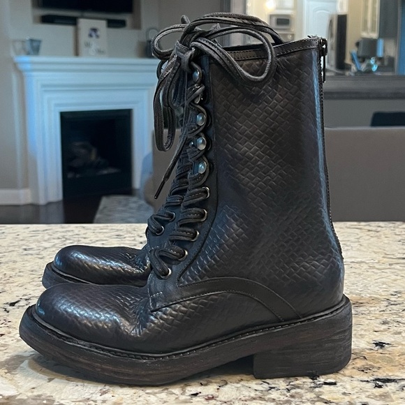 NWT $178 Free People Sante Fe Lace-up Boot 36 = USA 6 Black - Picture 5 of 16
